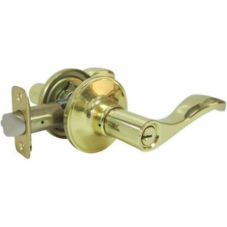 MARQUEE PROTECTION Tru-Guard Reversible Naples Entry Lever Lockset - Polished Brass MA3240950